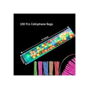 Cherodada Bolsas de pretzel holográfico iridiscente de 3 x_2