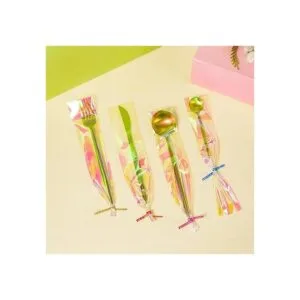 Cherodada Bolsas de pretzel holográfico iridiscente de 3 x_5