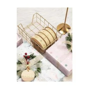 Holijolly Cinta transparente Gold Star Cinta de hilo de_4