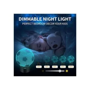 BASSI Lámpara de ilusión 3D de 16 colores que cambian al_3