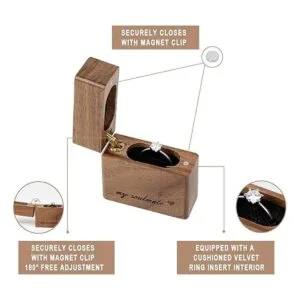 UI U I Caja de anillos de compromiso de madera pequeña y_4