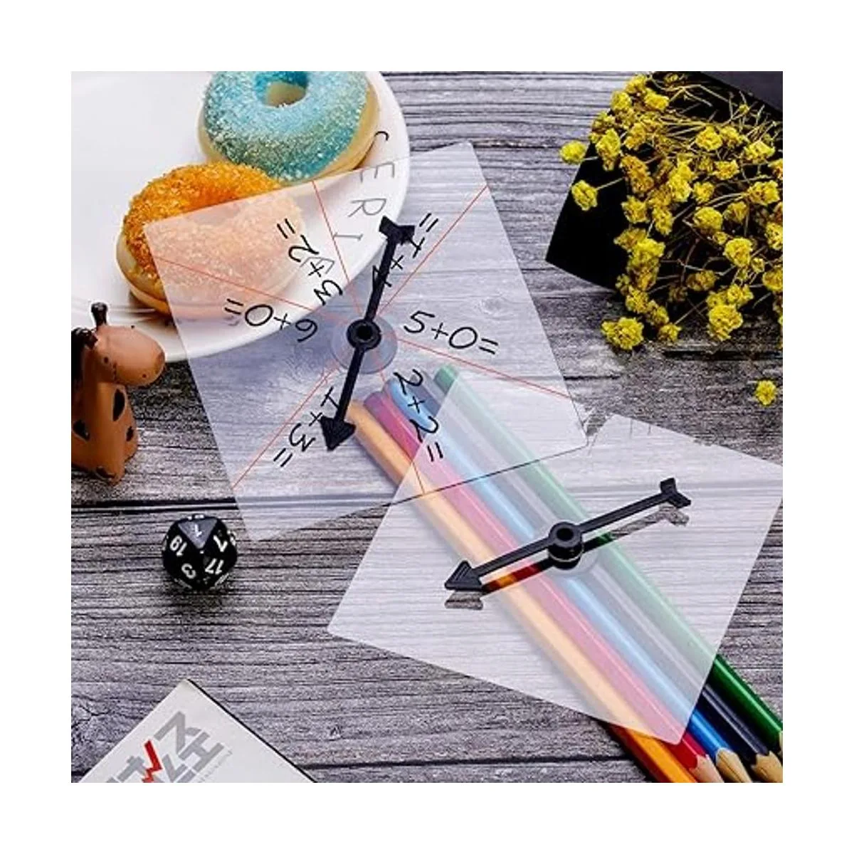 Gejoy Paquete de 10 hilanderos transparentes de borrado en_4