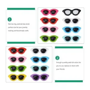 STOBOK 40 piezas de mini gafas de sol para manualidades_6