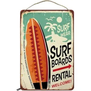Swono Letreros de estaño para tablas de surf ropa de_2
