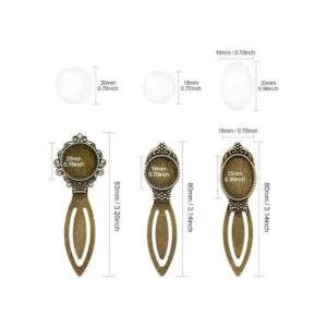 Glarks Juego de 12 marcadores de metal bronce antiguo 6_3