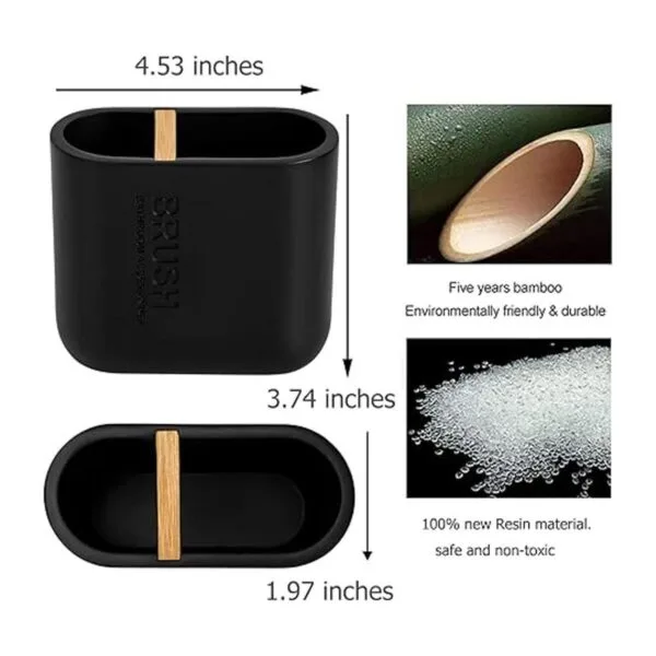 Soportes para cepillos de dientes de resina de bambú para_3