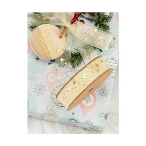 Holijolly Cinta transparente Gold Star Cinta de hilo de_3