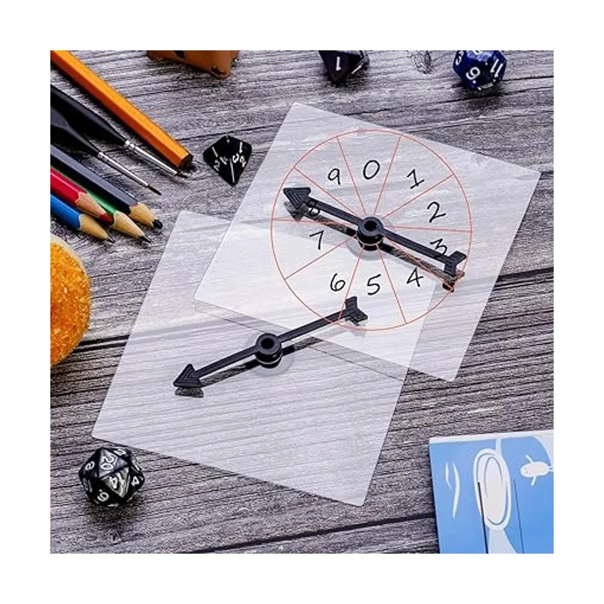 Gejoy Paquete de 10 hilanderos transparentes de borrado en_5