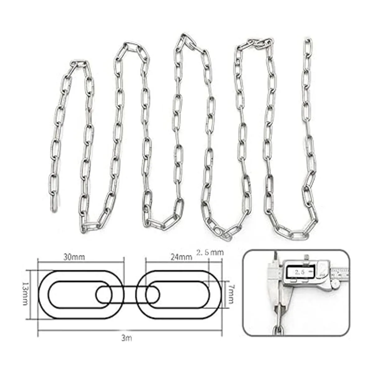 KAIISSA Cadena de acero inoxidable resistente eslabones_2