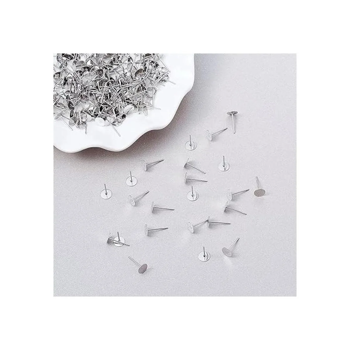 Craftdady 500 piezas de acero inoxidable plano redondo en_4