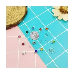 72 piezas de cuentas de piedra natal de cristal colgantes_7