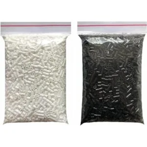 2200 cuentas de Perler de 0.197 in color blanco y negro_1