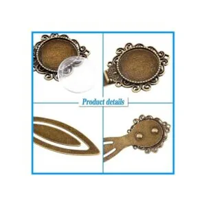 Glarks Juego de 12 marcadores de metal bronce antiguo 6_4