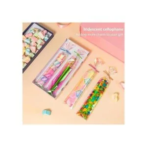 Cherodada Bolsas de pretzel holográfico iridiscente de 3 x_3