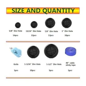 Kit de ojales de goma 63 piezas Hincell de doble cara_3