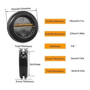 mankk 50 juntas redondas de goma con ojales de 78_2