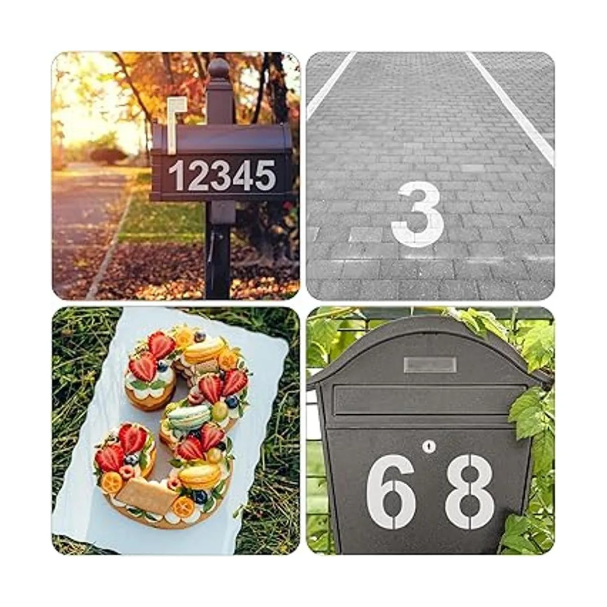 Juego de plantillas de números de 8 pulgadas plantillas_7