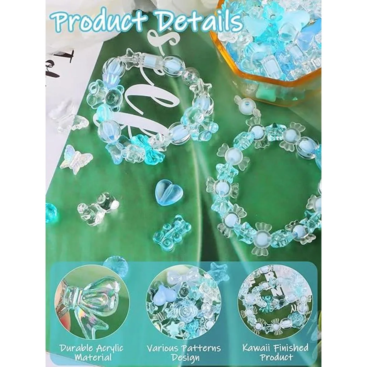 150 cuentas acrílicas para hacer joyas Kalolary colorido_3