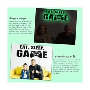 Calcomanía de pared para juegos de comer que brilla en la_6