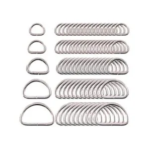 Swpeet 120 anillos en D de metal multiusos surtidos para_1