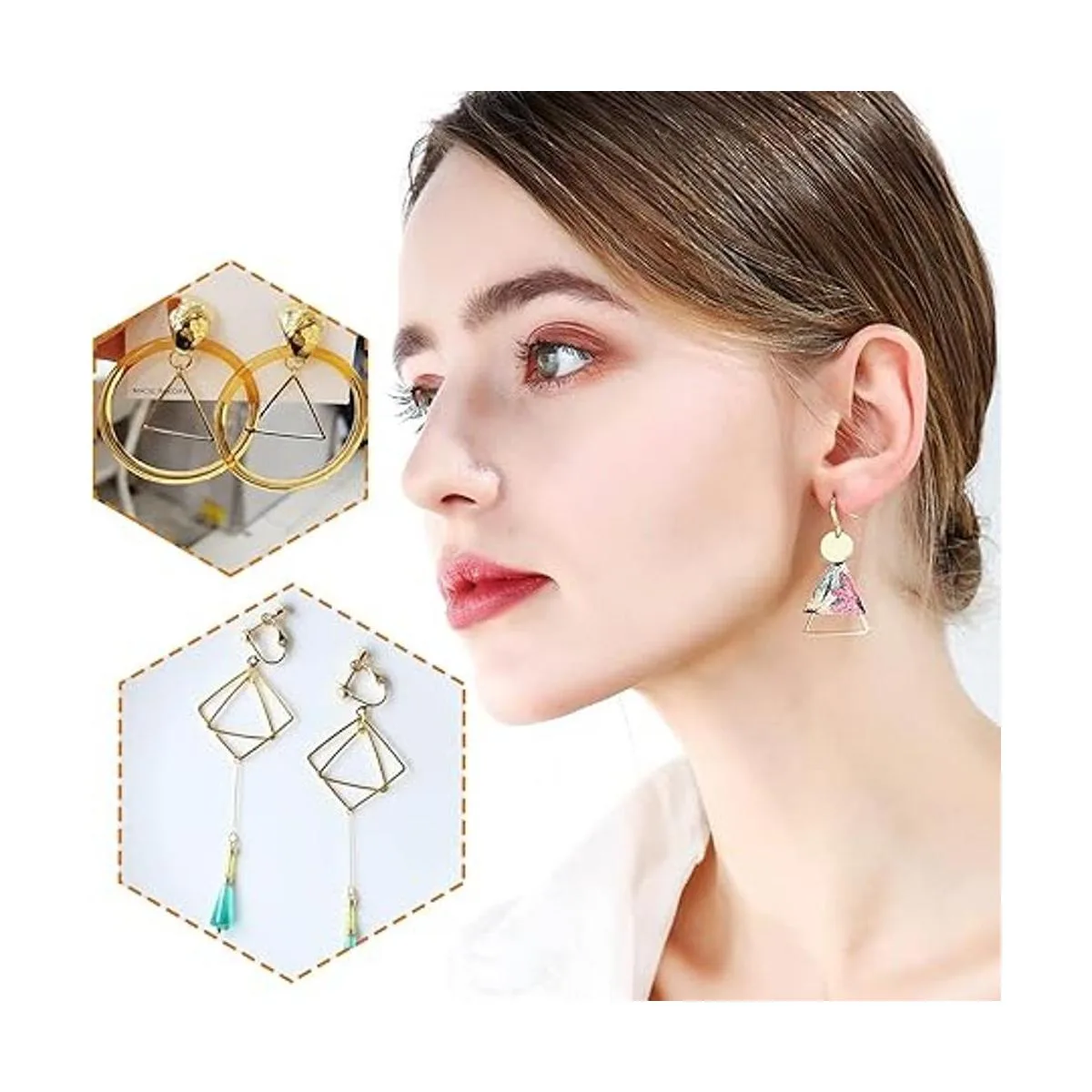 Funcyboo 60 aros para hacer joyas arete para_5