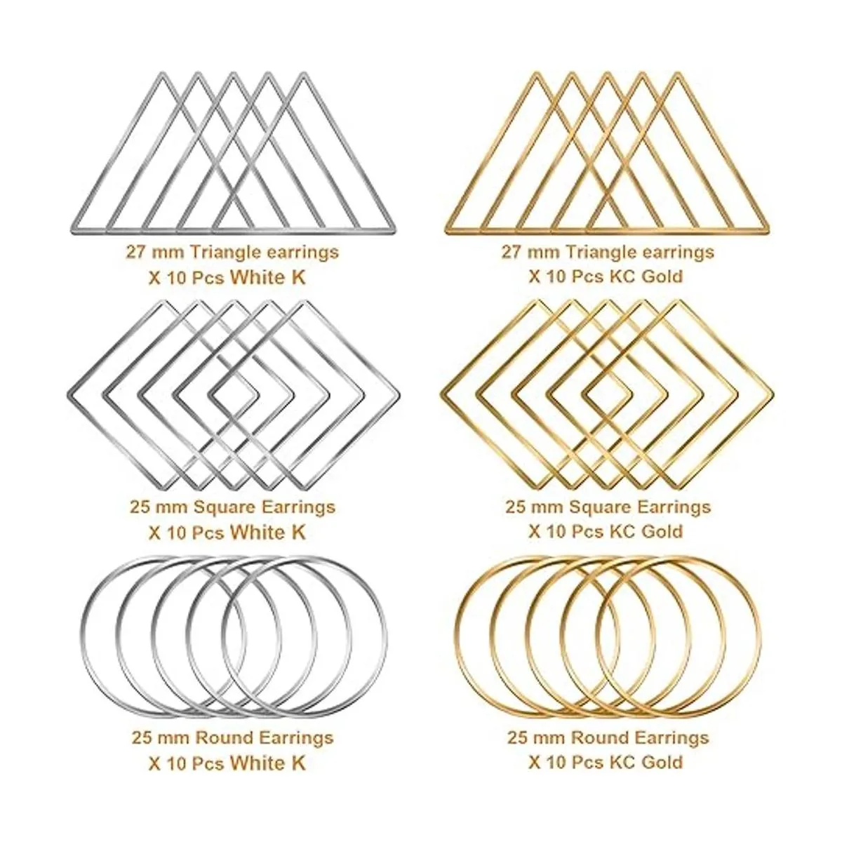 Funcyboo 60 aros para hacer joyas arete para_3