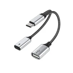USB C OTG con carga adaptador USB C OTG divisor USB C_1