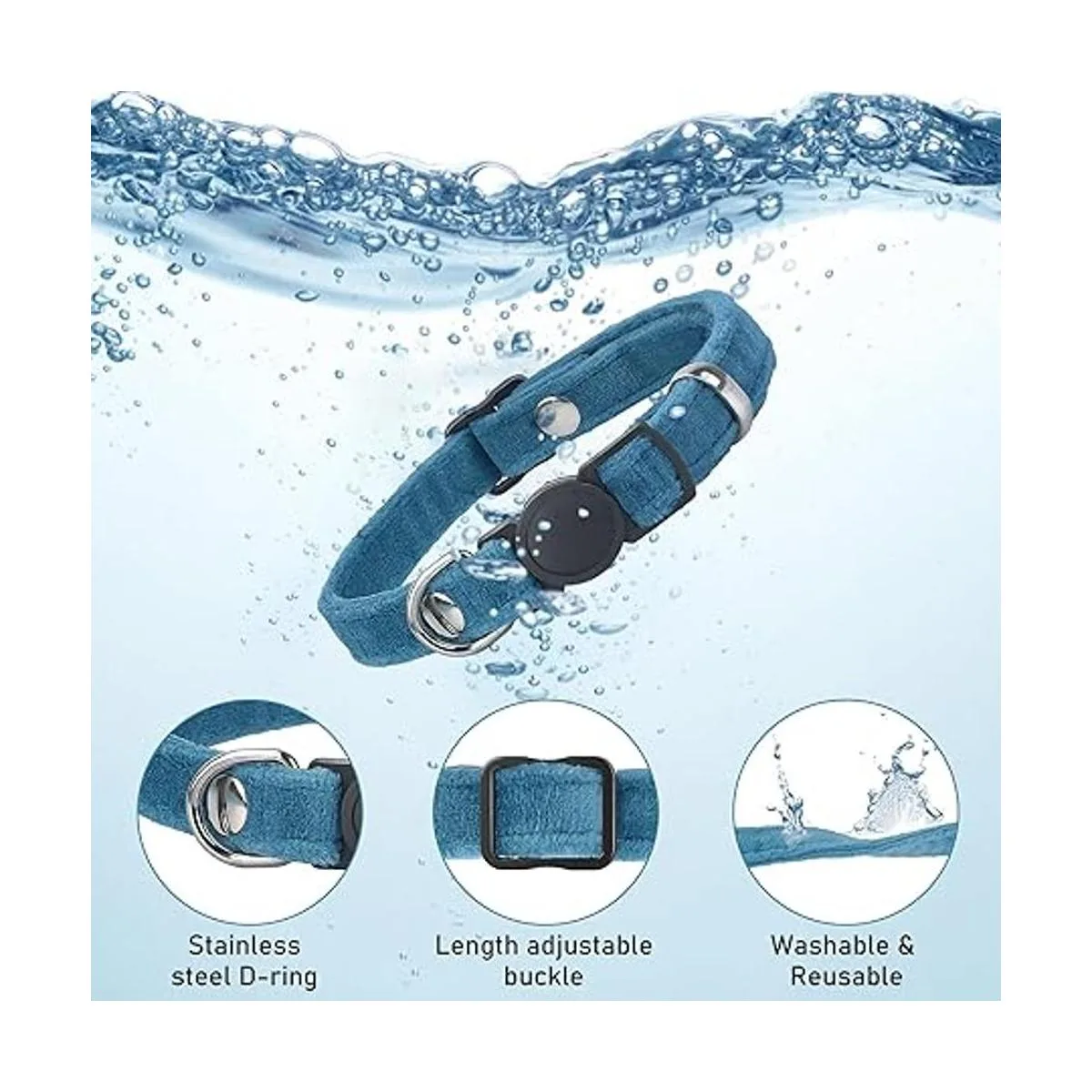 GAMUDA Collares para cachorros de terciopelo súper suave_3