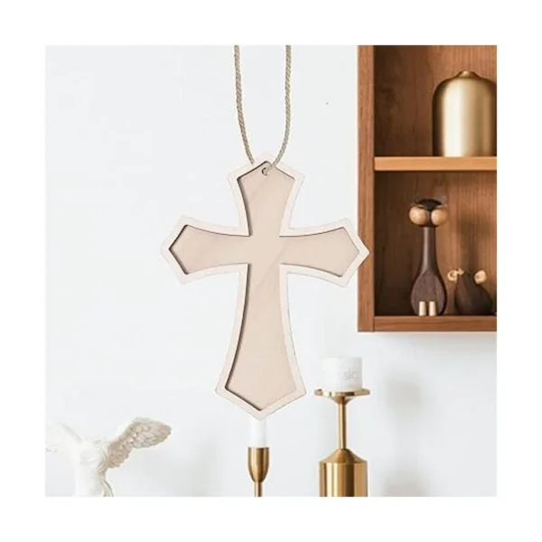 Paquete de 12 cruz de madera sin acabar cruz de madera en_7