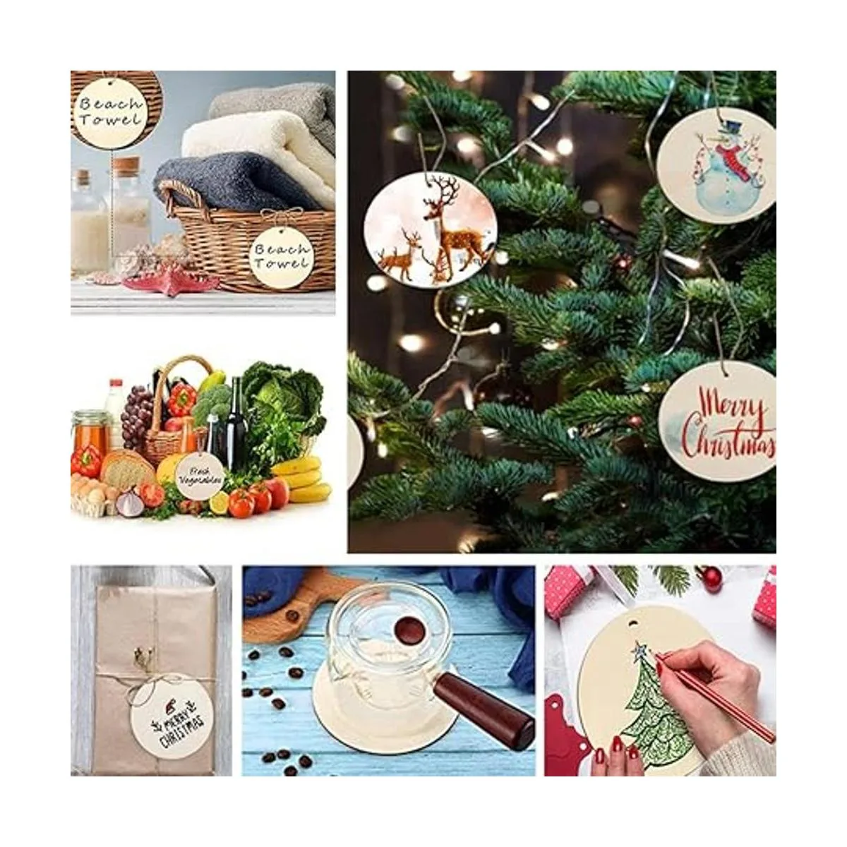 WLIANG 50 etiquetas de madera de 3 pulgadas sin acabar_4