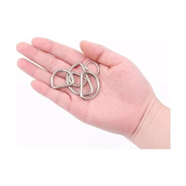 Swpeet 120 anillos en D de metal multiusos surtidos para_5