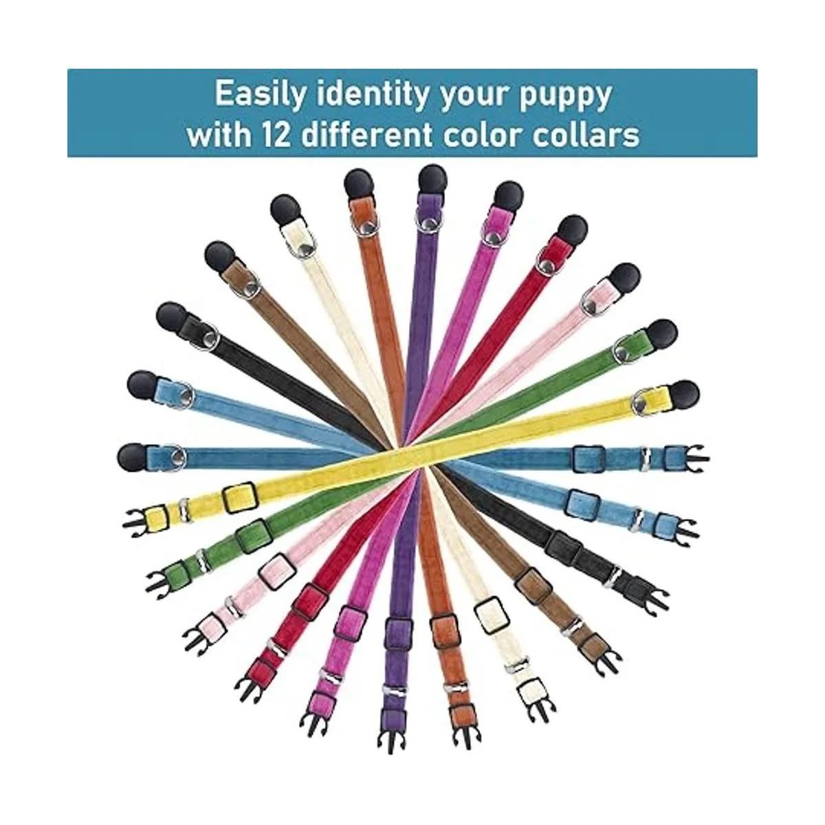 GAMUDA Collares para cachorros de terciopelo súper suave_5