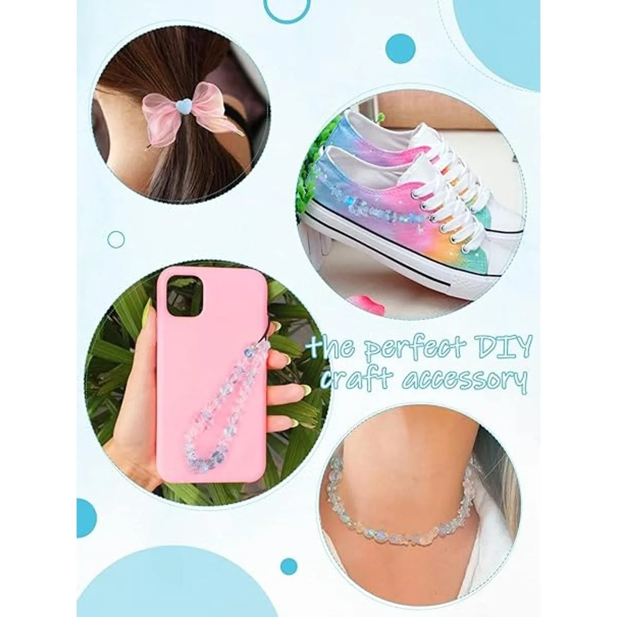 150 cuentas acrílicas para hacer joyas Kalolary colorido_5