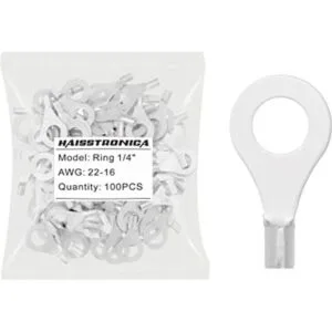 haisstronica 100 terminales de anillo de 14 pulgadas AWG_1