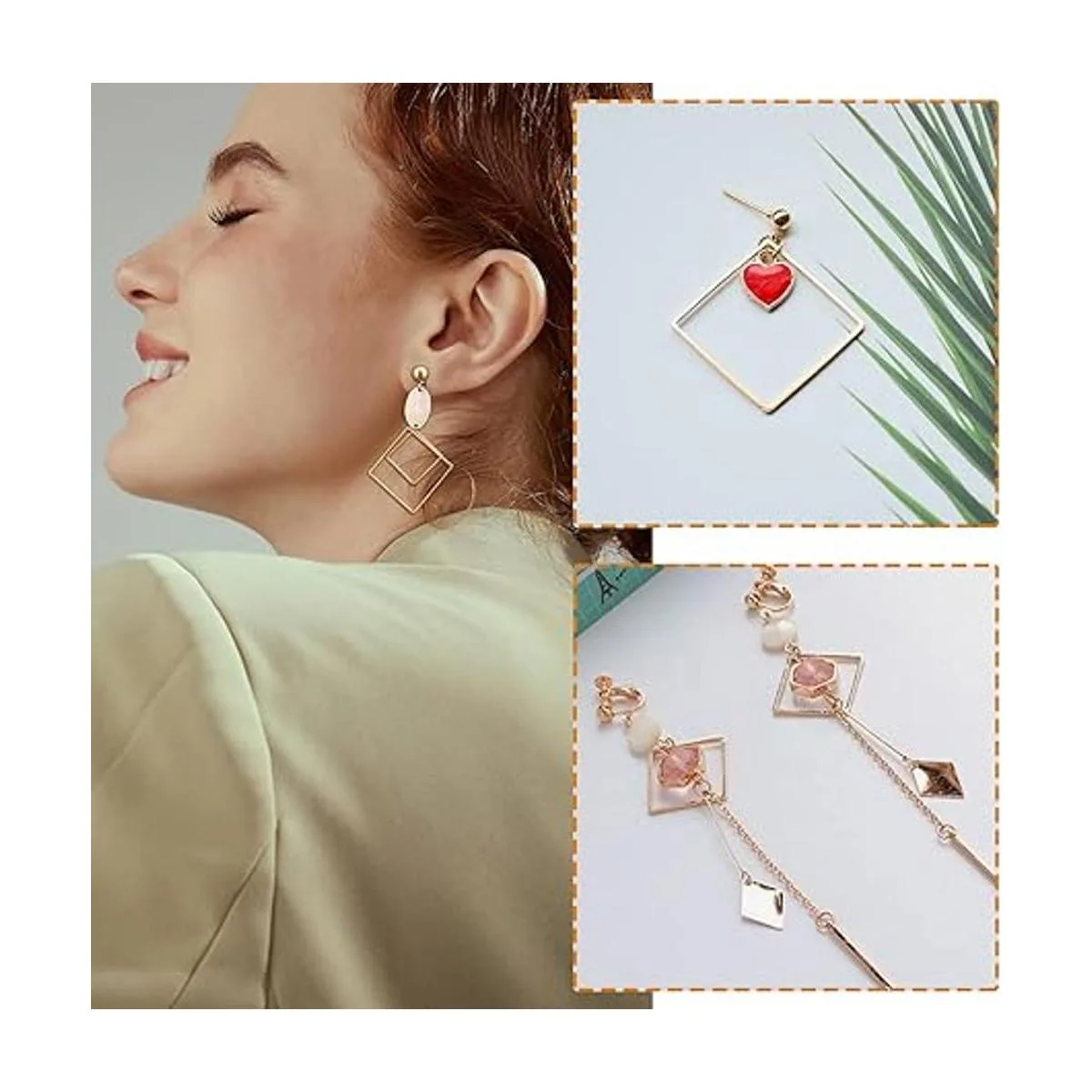 Funcyboo 60 aros para hacer joyas arete para_6