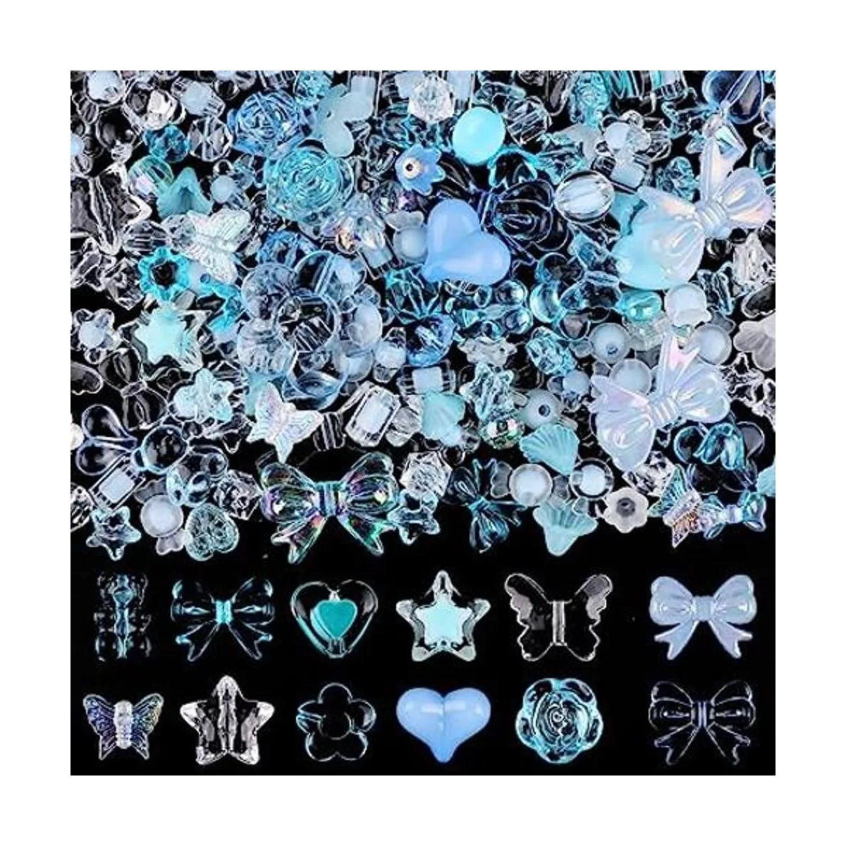 150 cuentas acrílicas para hacer joyas Kalolary colorido_1