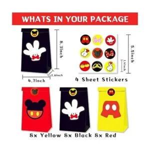 24 bolsas de fiesta de ratón con calcomanías bolsas de_2