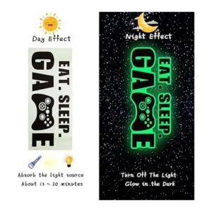 Calcomanía de pared para juegos de comer que brilla en la_4