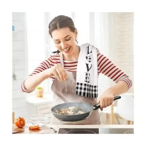 Juego de 3 toallas de cocina a cuadros de Buffalo Home_5