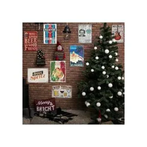 Cartel floral francés de pintura vintage letrero de lata_6