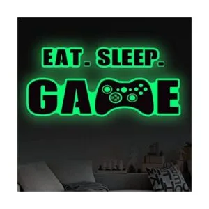 Calcomanía de pared para juegos de comer que brilla en la_1