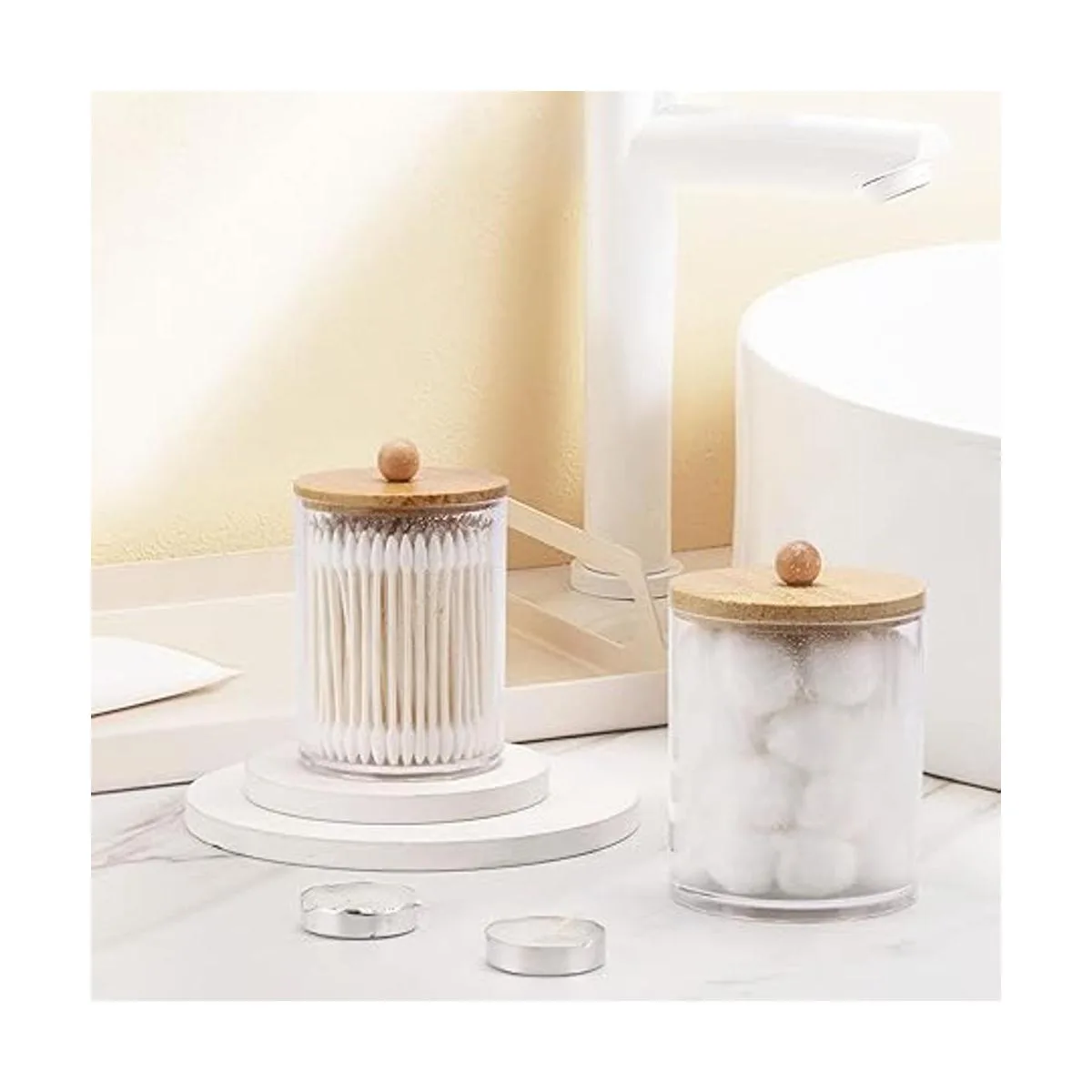 Tbestmax Qtip Juego de 4 bolas de algodón hisopo de_3