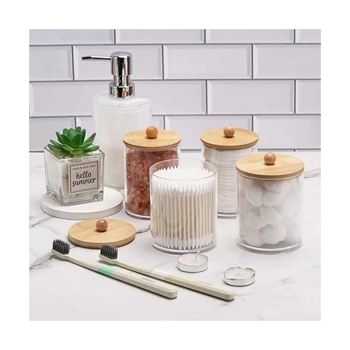 Tbestmax Qtip Juego de 4 bolas de algodón hisopo de_2