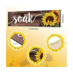 Jetec 4 carteles de decoración de pared de baño de granja_3