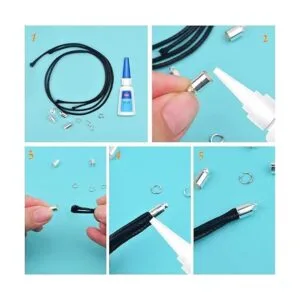 Aylifu Kit de 100 piezas de pegamento chapado en plata en_5