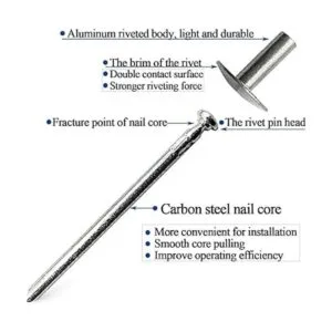 50pcs Large flange blind rivets AluminumFlange Diameter_4