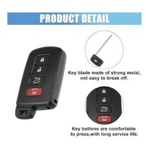 X AUTOHAUX HYQ14FBA 1551A14FBA Carcasa para llavero de_4