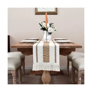 Home Camino de mesa de macramé estilo granja de_3