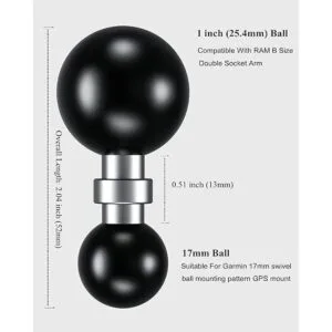BRCOVAN Adaptador de bola de 1 pulgada0.984 in a 0.669 in_3