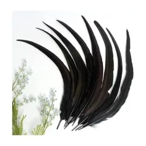 THARAHT 50 plumas de cola de gallo naturales a granel_2